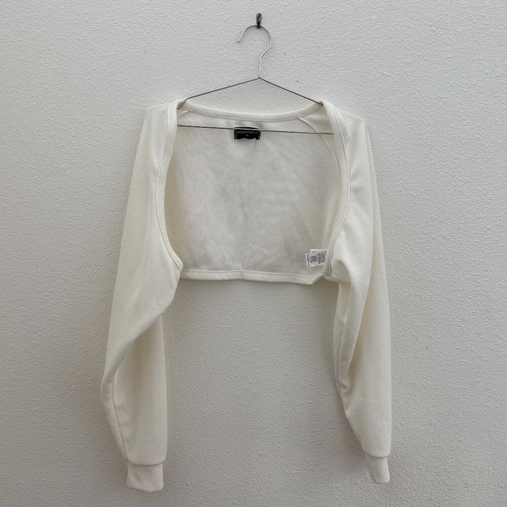 ACOVER One Size Cream Bolero Knit Shrug Cardigan